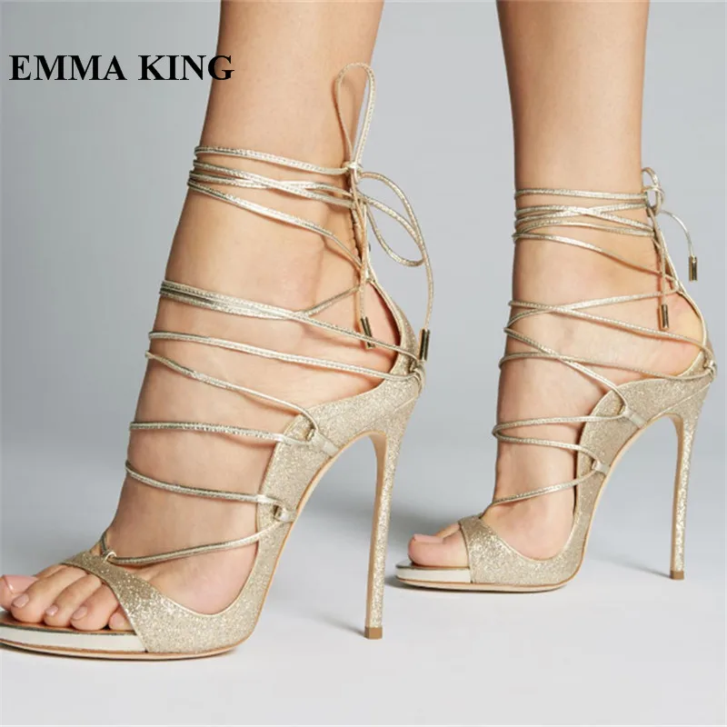 EMMA KING Vintage Style Summer Cross-tied Shoes Women Ankle Strap Thin High Heels Sandals Gold Black Gladiator Chaussures Femme
EMMA KING Vintage Style Summer Cross-tied Shoes Women Ankle Strap Thin High Heels Sandals Gold Black Gladiator Chaussures Femme