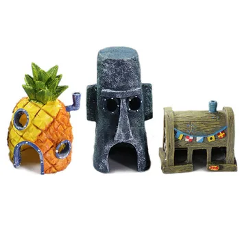 Resin Aquarium Decoration For SpongeBob Pineapple Squidward House Krusty Krab Cartoon Ornament Home Fish Tank Aquarium Decor
Resin Aquarium Decoration For SpongeBob Pineapple Squidward House Krusty Krab Cartoon Ornament Home Fish Tank Aquarium Decor