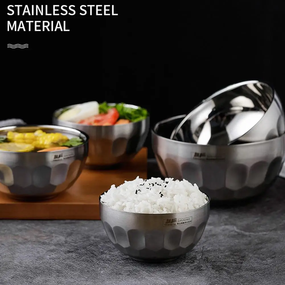 High Qulity Stainless Steel Food Rice Soup Dual-Layer Round Bowl Hot Insulation Container Kitchen Tableware Adult Children Bowls
High Qulity Stainless Steel Food Rice Soup Dual-Layer Round Bowl Hot Insulation Container Kitchen Tableware Adult Children Bowls