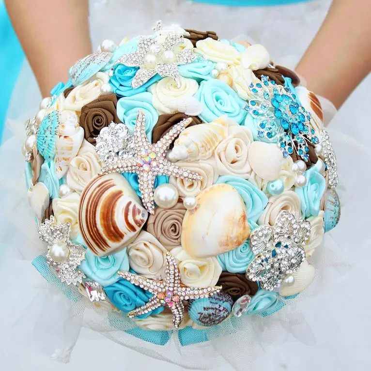 Luxurious Wedding Bouquet Marine Theme Jewelry Blue Starfish Crystal Rhinestones Bride Bouquet Brooch Bouquet Brooch Accessories
Luxurious Wedding Bouquet Marine Theme Jewelry Blue Starfish Crystal Rhinestones Bride Bouquet Brooch Bouquet Brooch Accessories
