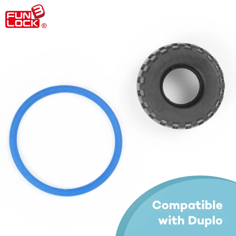 Funlock Duplo Blocks Toys TOOLO Parts Diameter Rubber Band Building Bricks Outer Diameter Tire Parts for Children
Funlock Duplo Blocks Toys TOOLO Parts Diameter Rubber Band Building Bricks Outer Diameter Tire Parts for Children