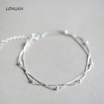 double layer 100% pure 925 Sterling Silver beads Charm Bracelet Original female simple fashion women jewelry lovers gift fresh
double layer 100% pure 925 Sterling Silver beads Charm Bracelet Original female simple fashion women jewelry lovers gift fresh