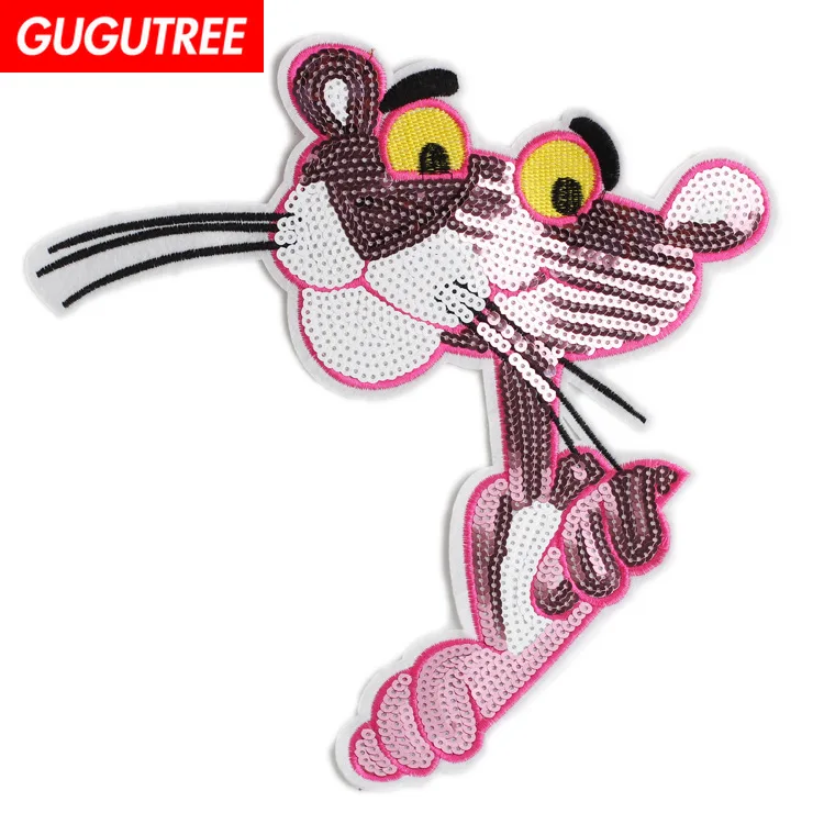 GUGUTREE embroidery Sequins big tiger patches leopard patches badges applique patches for clothing JW-47
GUGUTREE embroidery Sequins big tiger patches leopard patches badges applique patches for clothing JW-47