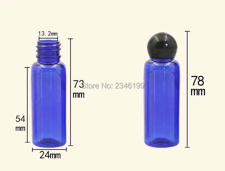 Plastic Bottle 20ml Empty Refillable Bottle Cosmetic Container Plastic Spherical Cover Emulsion Bottle Cosmetic Packaging