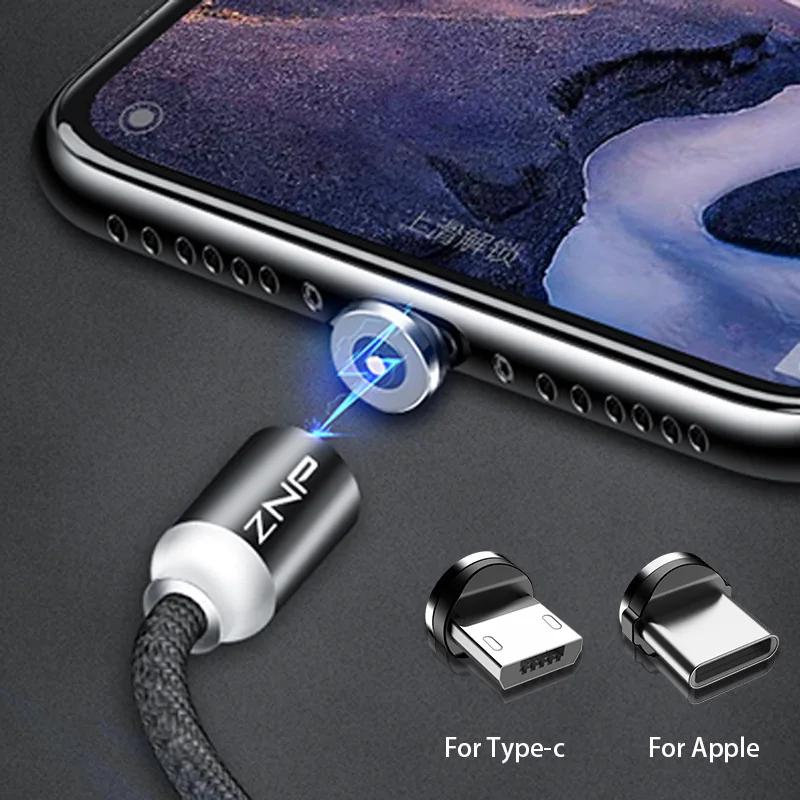 ZNP LED Magnetic Charge Cable Micro USB Type C Cable For iPhone X Xs Max 1m 2A Magnet Fast Charging USB Type-C Phone Data Cord
ZNP LED Magnetic Charge Cable Micro USB Type C Cable For iPhone X Xs Max 1m 2A Magnet Fast Charging USB Type-C Phone Data Cord