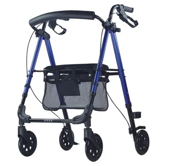 4-wheeled walker with brakes | Aluminum | Foldable and adjustable | Seat and backrest | Blue | Augusto | Mobiclinic
4-wheeled walker with brakes | Aluminum | Foldable and adjustable | Seat and backrest | Blue | Augusto | Mobiclinic