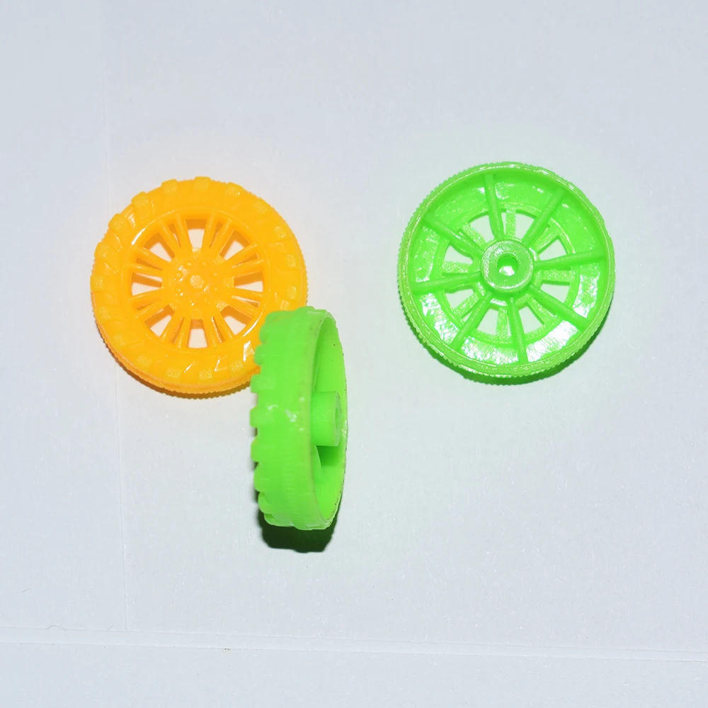 10/100pcs 2x20mm rc car robot plastic Wheel tamiya/toy wheel Toy Accessories Technology Model Parts/baby toys 202AH | Игрушки и хобби