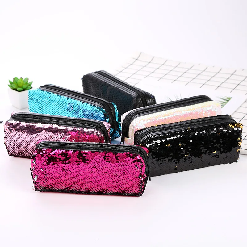Sequins Pencil cases for girls Cute Laser school pen bag Cosmetic Bag stationery pouch office supplies Storage bag zakka
Sequins Pencil cases for girls Cute Laser school pen bag Cosmetic Bag stationery pouch office supplies Storage bag zakka