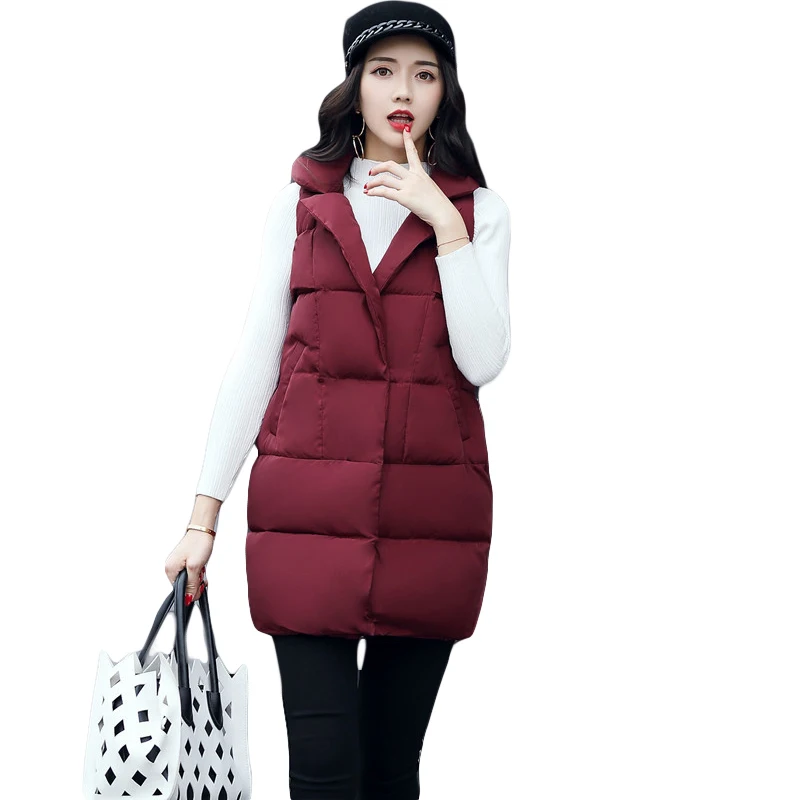 2019 Winter Vest Women Thicken Warm Suit Collar Middle-long Slim Cotton-padded Quilting Waistcoat Female Sleeveless Vests CM1333
2019 Winter Vest Women Thicken Warm Suit Collar Middle-long Slim Cotton-padded Quilting Waistcoat Female Sleeveless Vests CM1333