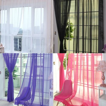 Solid Color Romantic Wedding Organdy House Decor Door Window Tulle Voile Drape Sheer Colorful Curtain
Solid Color Romantic Wedding Organdy House Decor Door Window Tulle Voile Drape Sheer Colorful Curtain