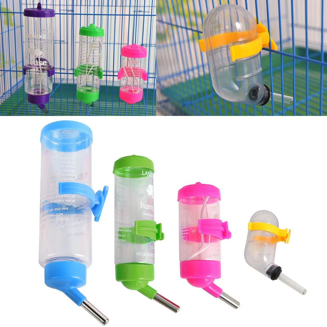 50/80/125/250ml Pet Small Dog Cat Hanging Water Bottle Dispenser Fountain Drinking Feeder
50/80/125/250ml Pet Small Dog Cat Hanging Water Bottle Dispenser Fountain Drinking Feeder