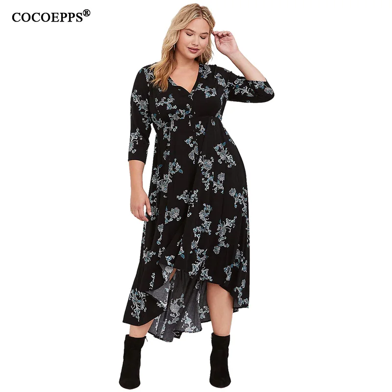 4XL 5XL 2019 Summer Plus Size Women Long Dress Sexy Floral Print V neck Maxi Dress Elegant Party Large Big Sizes Dress Vestidos
4XL 5XL 2019 Summer Plus Size Women Long Dress Sexy Floral Print V neck Maxi Dress Elegant Party Large Big Sizes Dress Vestidos
