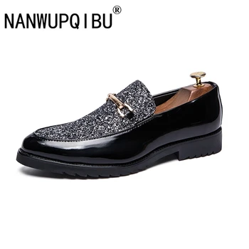 Men Dress Loafers Business Wedding Brand Men Shoes Breathable Style Banquet Sequin Blue Black Male Shoes Youth Wild Shoes
Men Dress Loafers Business Wedding Brand Men Shoes Breathable Style Banquet Sequin Blue Black Male Shoes Youth Wild Shoes