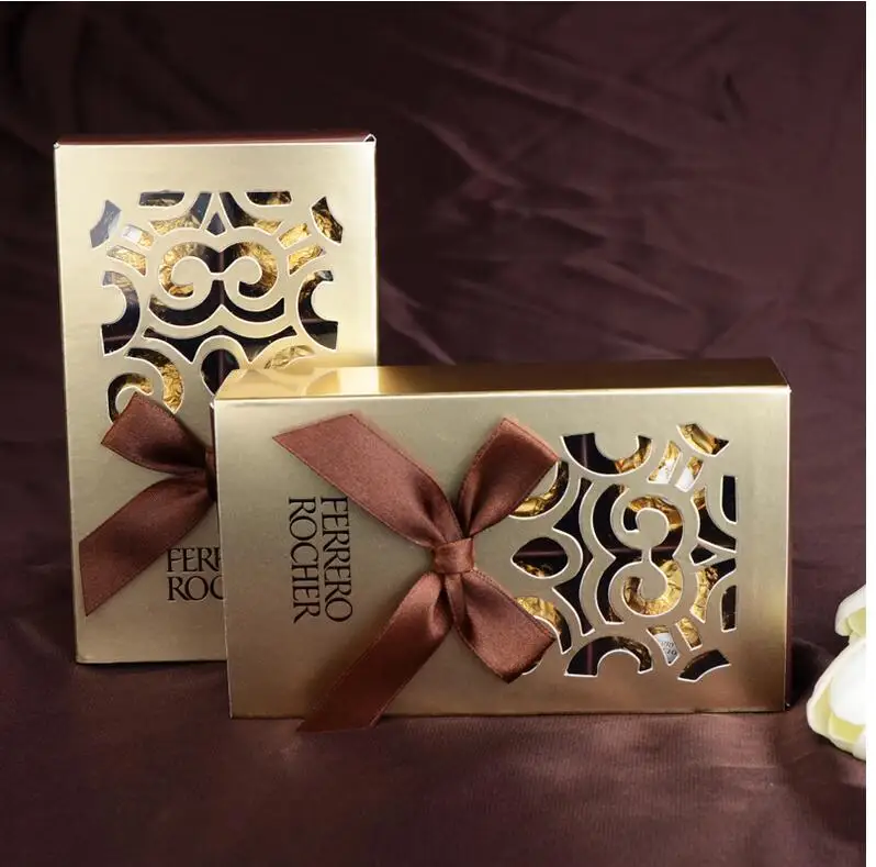 wholesale 500pcs Wedding Favors gold color chocolate packaging 6 hole Baby Shower Paper Candy Gifts Box Ferrero Rocher Boxes
wholesale 500pcs Wedding Favors gold color chocolate packaging 6 hole Baby Shower Paper Candy Gifts Box Ferrero Rocher Boxes
