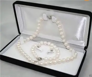 Women Gift word Love real very good Natural AA+ 8-9MM White Akoya Cultured Pearl Necklace Bracelet Earring Set wholesale gol
Women Gift word Love real very good Natural AA+ 8-9MM White Akoya Cultured Pearl Necklace Bracelet Earring Set wholesale gol