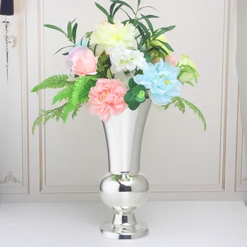 High-grade metal silver plated European vase home living room table banquet wedding hotel decoration
High-grade metal silver plated European vase home living room table banquet wedding hotel decoration