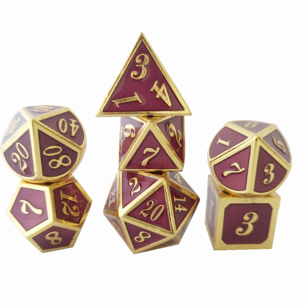 Factory direct sales of metal dice dungeons & dragons 7pcs/ set of creative RPG dice D&D metal dice set transparent purple
Factory direct sales of metal dice dungeons & dragons 7pcs/ set of creative RPG dice D&D metal dice set transparent purple