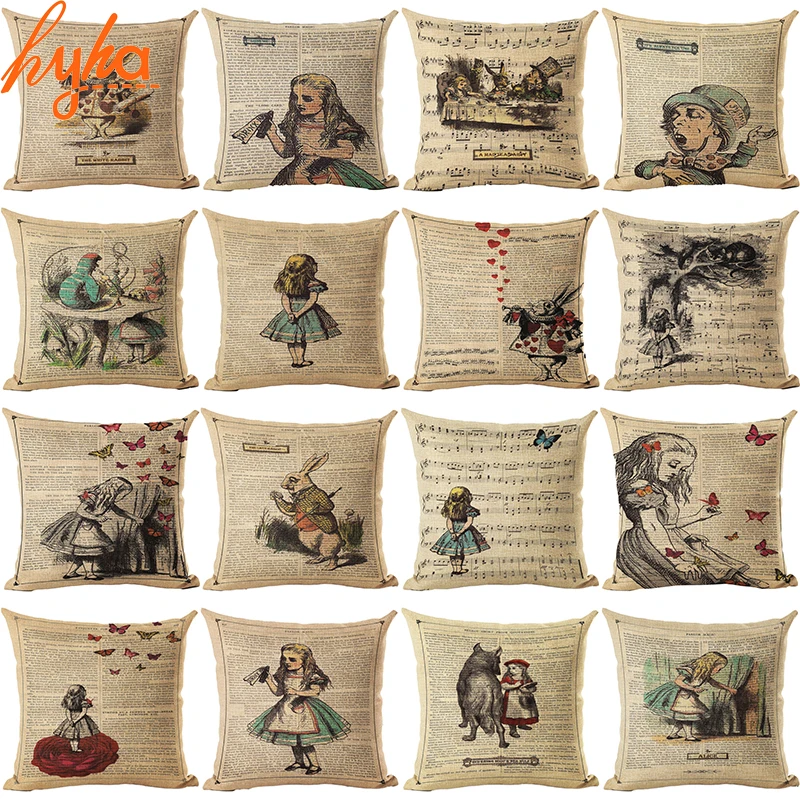 Vintage Cushion Cover Illustration Cushion Rabbit Praiser in Newspaper Alice in Wonderland Retro Home Decorative Pillow Cover
Vintage Cushion Cover Illustration Cushion Rabbit Praiser in Newspaper Alice in Wonderland Retro Home Decorative Pillow Cover