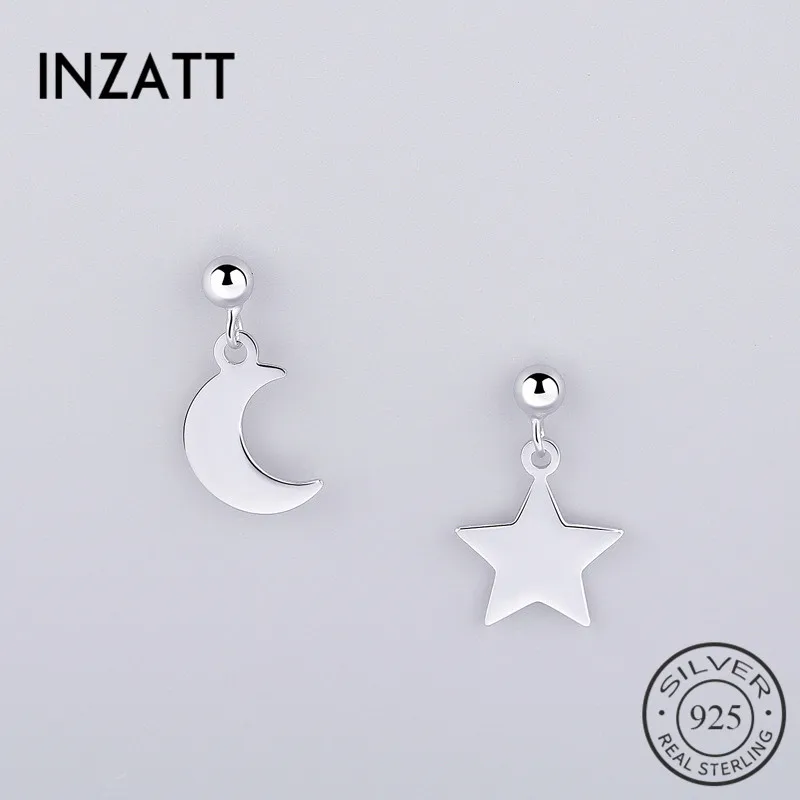 INZATT Asymmet Star Moon Stud Personalise Earrings Real 925 Sterling Silver For Women Sweet Girls Fashion Accessories Jewelry
INZATT Asymmet Star Moon Stud Personalise Earrings Real 925 Sterling Silver For Women Sweet Girls Fashion Accessories Jewelry