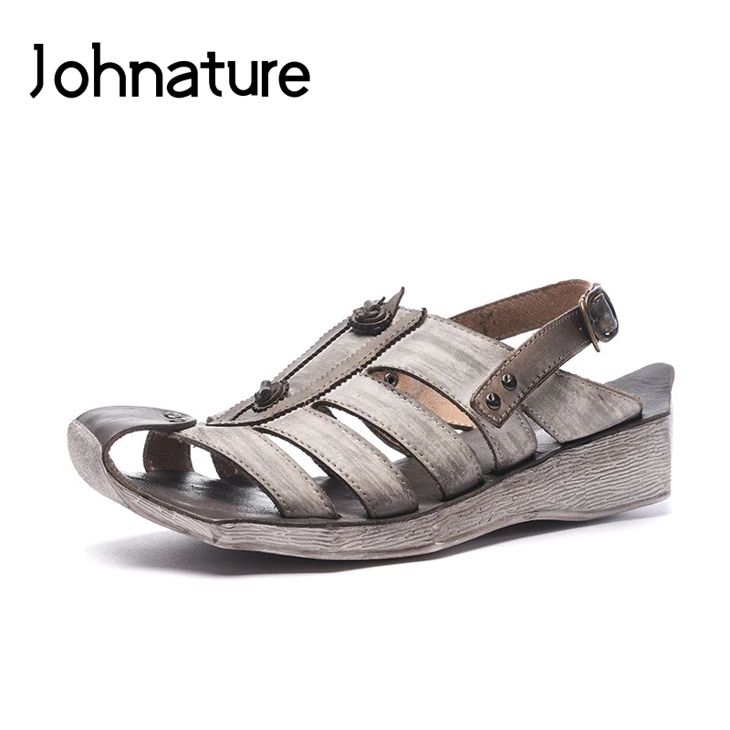 Johnature Genuine Leather Ankle-wrap Casual Summer Sandals 2019 New Buckle Strap Hand-painted Retro Totem Wedges Women Shoes
Johnature Genuine Leather Ankle-wrap Casual Summer Sandals 2019 New Buckle Strap Hand-painted Retro Totem Wedges Women Shoes