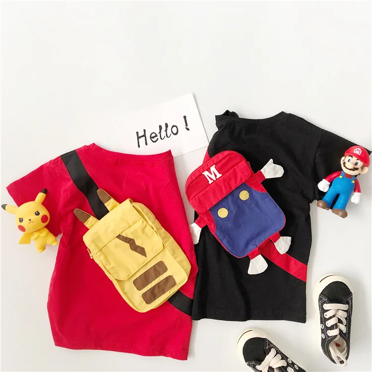 Novel Backpack Design Summer Cotton Baby Girls Boys Short Sleeve Tees Kids TOPS Cartoon Bag Bebes INS Hot Cute Children Clothes 
Novel Backpack Design Summer Cotton Baby Girls Boys Short Sleeve Tees Kids TOPS Cartoon Bag Bebes INS Hot Cute Children Clothes