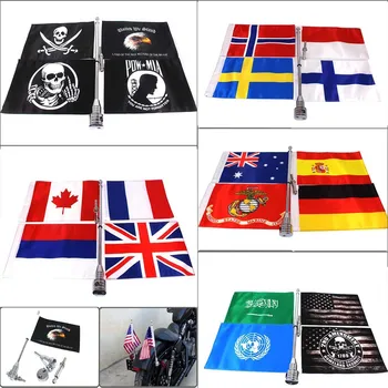for Harley Sportster XL883 XL1200 Touring Road King Glide FLHT Motorcycle Rear Side Mount Luggage Rack Vertical Pirate Flag Pole
for Harley Sportster XL883 XL1200 Touring Road King Glide FLHT Motorcycle Rear Side Mount Luggage Rack Vertical Pirate Flag Pole
