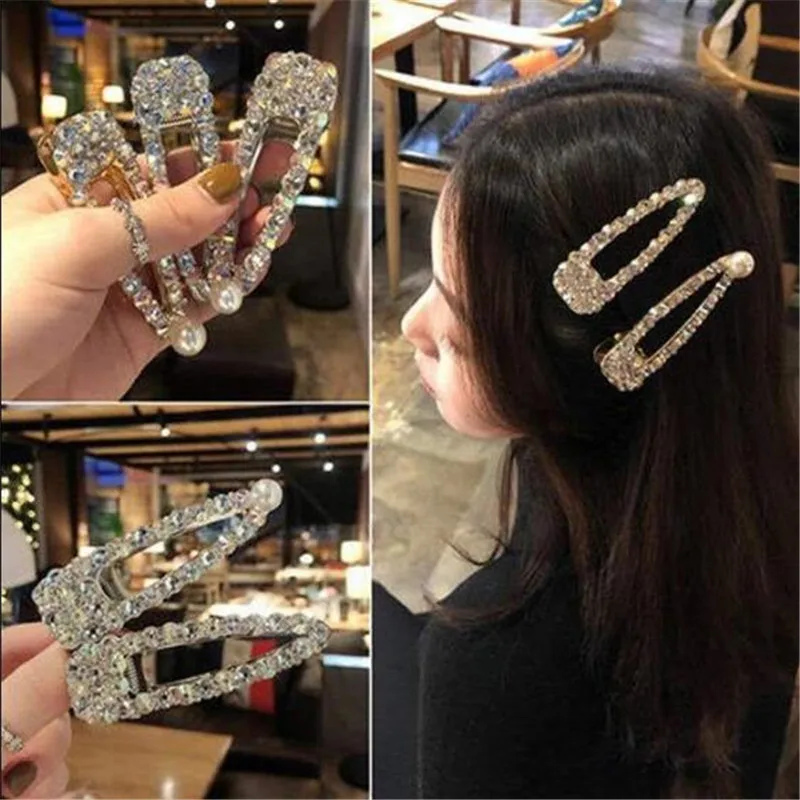 Korea Shiny Crystal Rhinestones Hairpins Geometric Rectangle Waterdrop Imitiation Pearl Hair Clips Hair Accessories 2019 NEW
Korea Shiny Crystal Rhinestones Hairpins Geometric Rectangle Waterdrop Imitiation Pearl Hair Clips Hair Accessories 2019 NEW
