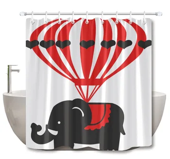 LB Funny Cute Black Elephant Heart Red Parachute White Bathroom Shower Curtain Nature Waterproof Fabric For Kids Bathtub Decor
LB Funny Cute Black Elephant Heart Red Parachute White Bathroom Shower Curtain Nature Waterproof Fabric For Kids Bathtub Decor