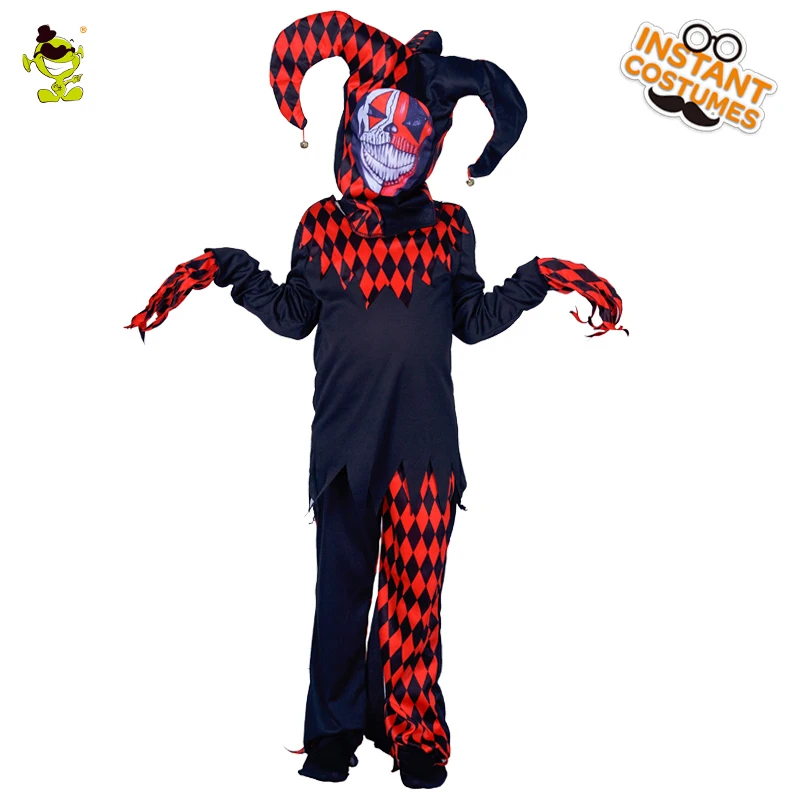 New Evil Jester Costumes Boys Scary Clown Killer Role Play Outfit Children Party Masquerade Halloween Party Scary Clown Suit
New Evil Jester Costumes Boys Scary Clown Killer Role Play Outfit Children Party Masquerade Halloween Party Scary Clown Suit