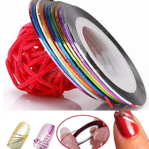 10 Color 20m Rolls Nail Art UV Gel Tips Striping Tape Line Sticker DIY Decoration 01ZX 2O19 BGNM
10 Color 20m Rolls Nail Art UV Gel Tips Striping Tape Line Sticker DIY Decoration 01ZX 2O19 BGNM