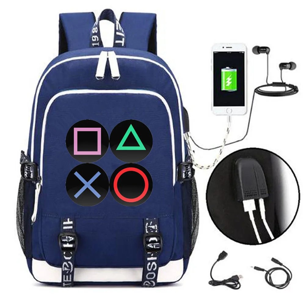 Children's playstation canvas Backpack USB Charging school bag ps4 music mochila shoulder bag travel bag laptop bagpack
Children's playstation canvas Backpack USB Charging school bag ps4 music mochila shoulder bag travel bag laptop bagpack