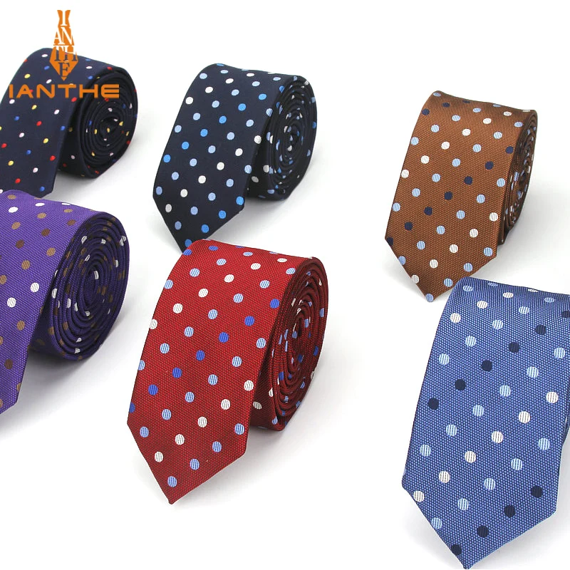

2018 Brand New Men's Pattern Pokal Dots Classic Narrow Ties For Men Jacquard Woven Necktie Wedding Tie Vintage Slim Necktie