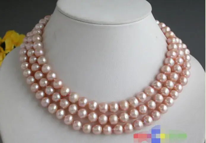 Hot selling free shipping*******50" 10mm round pink Freshwater cultured pearl necklace
Hot selling free shipping*******50" 10mm round pink Freshwater cultured pearl necklace