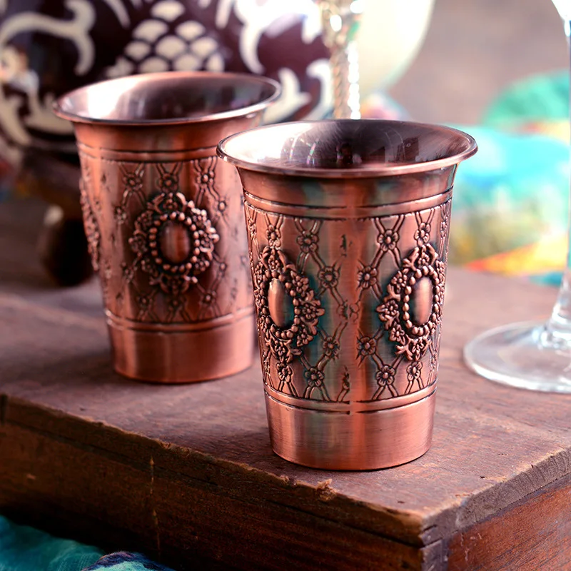 Creative Retro Stainless Steel Metal Relief Carving Cup Ice Water Glass Palace Design Mug Bar Crafts High Quality Metal Material
Creative Retro Stainless Steel Metal Relief Carving Cup Ice Water Glass Palace Design Mug Bar Crafts High Quality Metal Material