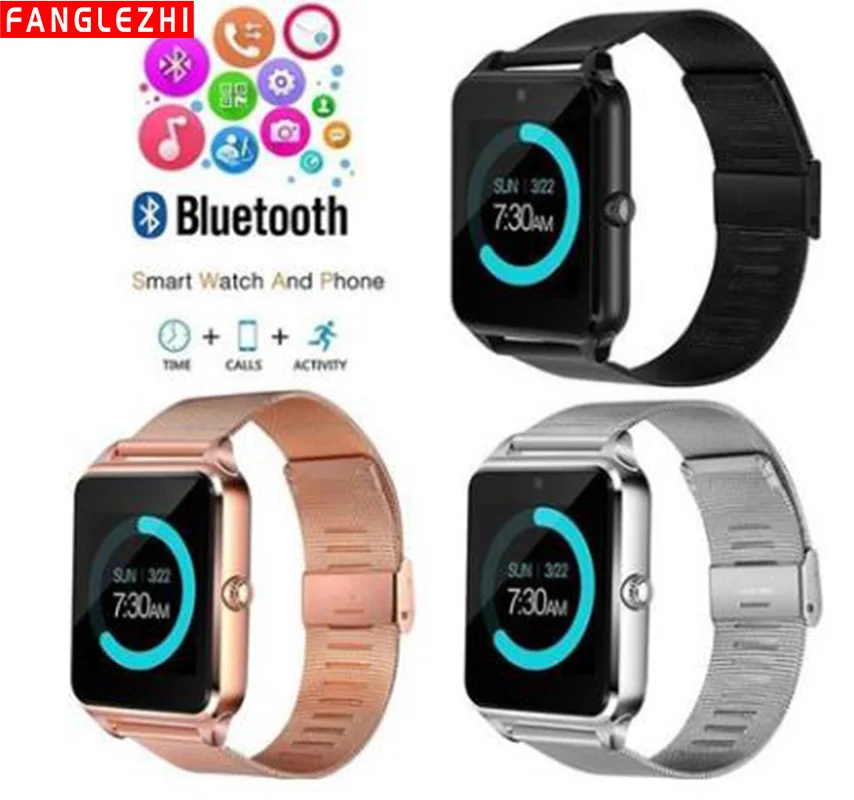

Hot Sale Z60 Smart Watch Men With Bluetooth Phone Call 2G GSM SIM TF Card Camera Smartwatch Android Relogio Inteligente PK DZ09