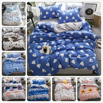 Blue Grey AB Side Duvet Cover 3/4 pcs Bedding Set Child Kids Soft Cotton Bed Linens Single Twin Full King Queen Size Bedspreads
Blue Grey AB Side Duvet Cover 3/4 pcs Bedding Set Child Kids Soft Cotton Bed Linens Single Twin Full King Queen Size Bedspreads