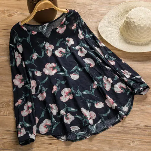 Ladies V-neck Beach Loose Blouse Pullover Tops Women Autumn Casual Long Sleeve Floral Shirt Tops
Ladies V-neck Beach Loose Blouse Pullover Tops Women Autumn Casual Long Sleeve Floral Shirt Tops