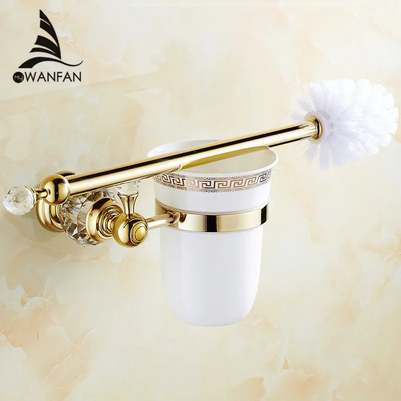 European style Brass Crystal Toilet Brush Holder,Gold Plated Toilet brush Bathroom Products Bathroom Accessories useful HK-44
European style Brass Crystal Toilet Brush Holder,Gold Plated Toilet brush Bathroom Products Bathroom Accessories useful HK-44