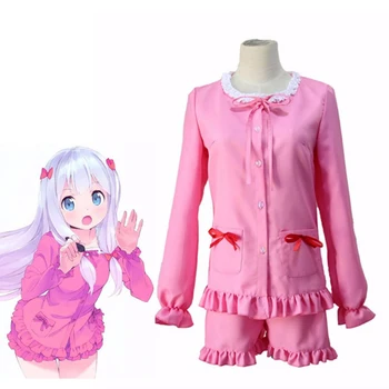 New Anime Eromanga Sensei Cosplay Izumi Sagiri Sleepwear Uniform Costume Full Set Cute Lolita Pink Pajamas Outfit
New Anime Eromanga Sensei Cosplay Izumi Sagiri Sleepwear Uniform Costume Full Set Cute Lolita Pink Pajamas Outfit