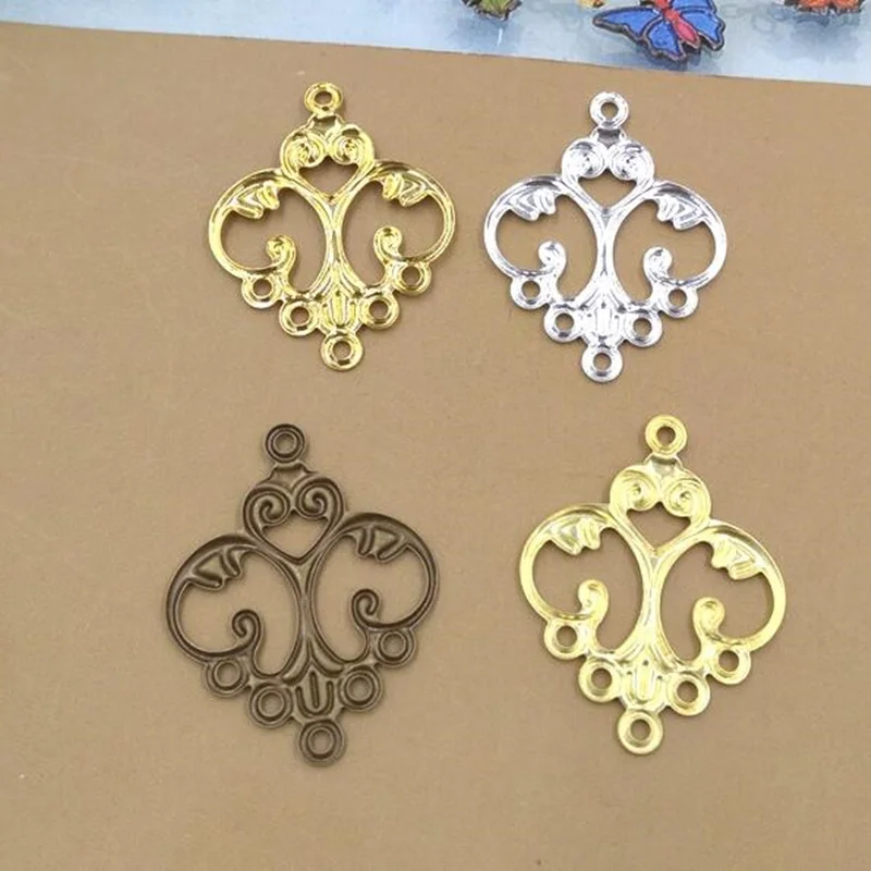 100 pieces/lot Size 25X32mm 5Colors Vintage Brass Filigree Flower Charms Base Setting Jewelry DIY Components Findings B19051
100 pieces/lot Size 25X32mm 5Colors Vintage Brass Filigree Flower Charms Base Setting Jewelry DIY Components Findings B19051
