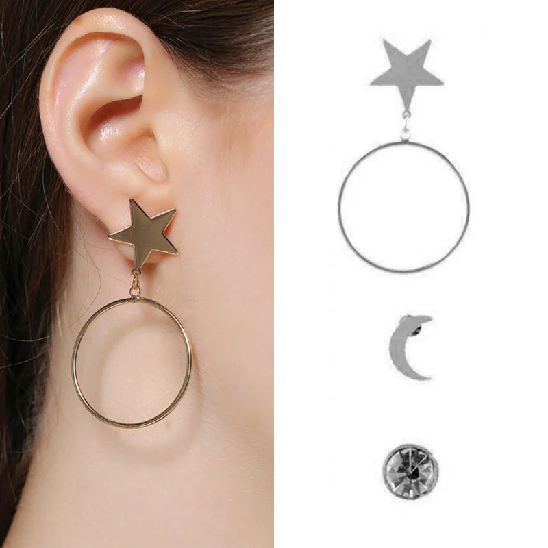 3pcs/set Korea Hot Sale Fashion Asymmetric Round White Crystal & Star Circle & Moon Silver Stud Earring for Women Jewelry Brinco
3pcs/set Korea Hot Sale Fashion Asymmetric Round White Crystal & Star Circle & Moon Silver Stud Earring for Women Jewelry Brinco