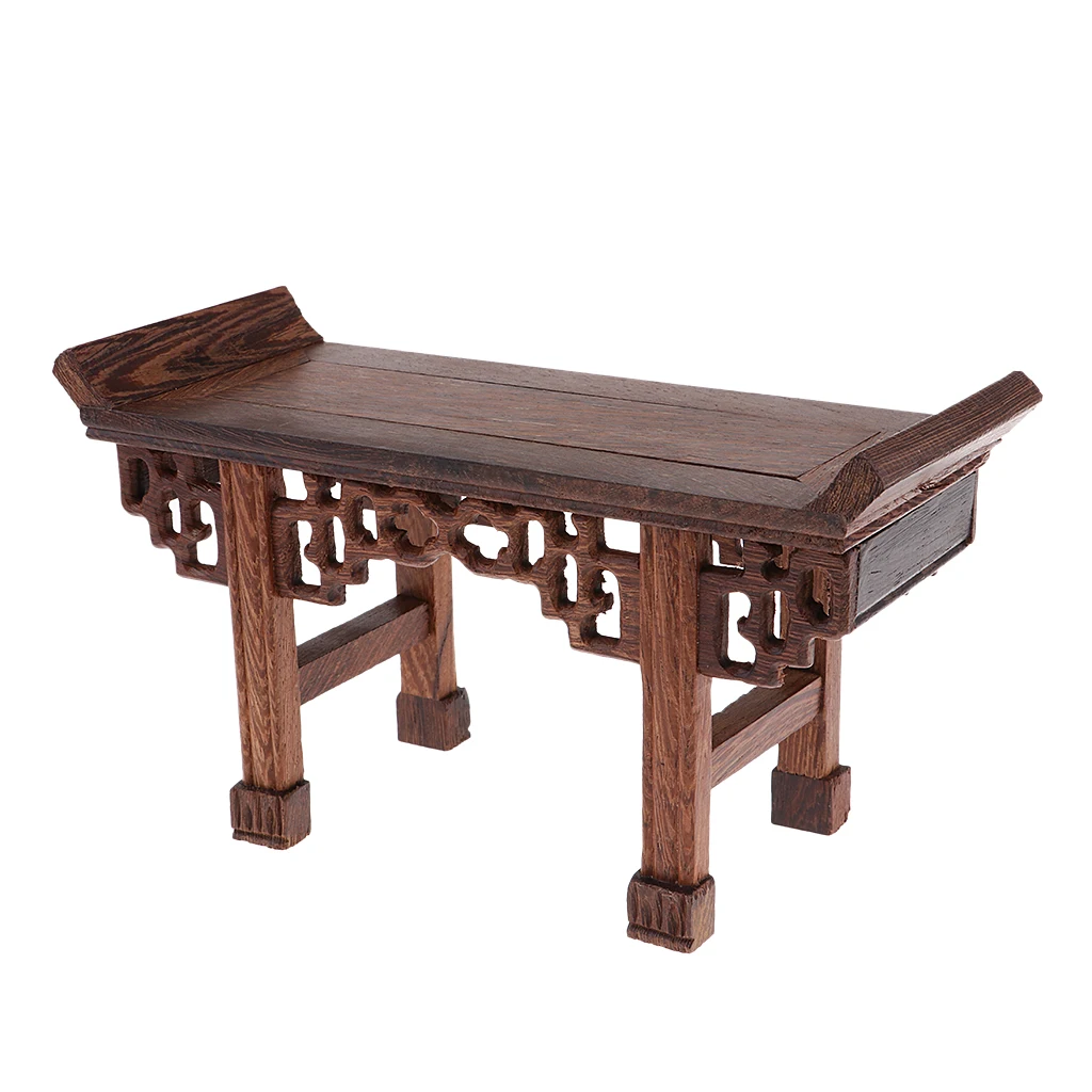 1/12 Dollhouse Miniature Oriental Wooden Tea Table Dollhouse Room Furniture Chinese Console Table Lute Table or End Table Model 1/12 Dollhouse Miniature Oriental Wooden Tea Table Dollhouse Room Furniture Chinese Console Table Lute Table or End Table Model