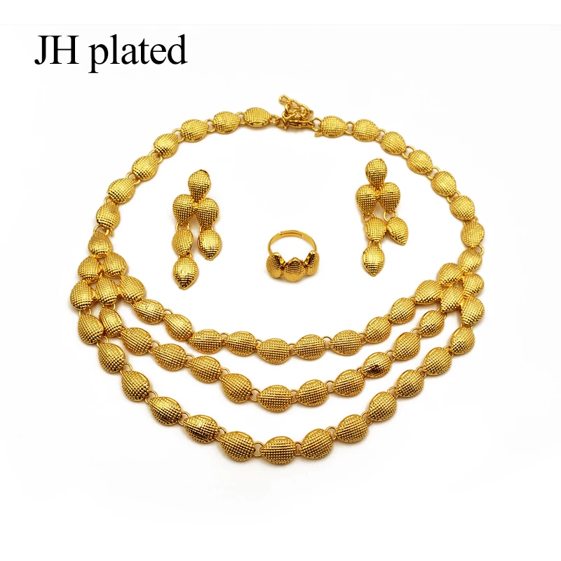 JHplated 2019 New Nigeria Dubai Fashion jewelry sets African color wedding gifts party for women Ornament Necklace earrings ring
JHplated 2019 New Nigeria Dubai Fashion jewelry sets African color wedding gifts party for women Ornament Necklace earrings ring