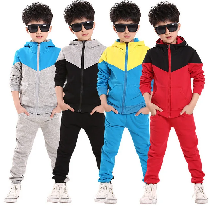 New 2015 Fashion 2-Color Spliced Boys Spring Hoodies Clothing Sets Casual Kids Tracksuit Jacket+Child Pant Children Sports Suits
New 2015 Fashion 2-Color Spliced Boys Spring Hoodies Clothing Sets Casual Kids Tracksuit Jacket+Child Pant Children Sports Suits