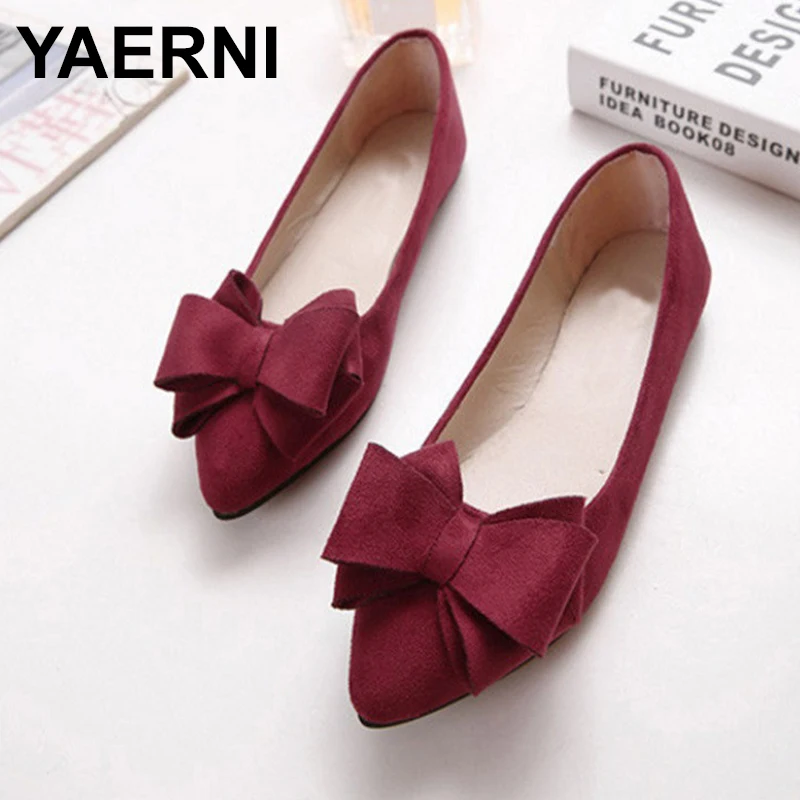 YAERNILadies Flock Butterfly-Knot Flats Pointed Toe Shallow Mouth Larger Size 46 34 44 43 Wine Black Grey Slip-On For WomenE1003
YAERNILadies Flock Butterfly-Knot Flats Pointed Toe Shallow Mouth Larger Size 46 34 44 43 Wine Black Grey Slip-On For WomenE1003