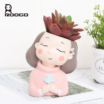 ROOGO Flower Pot For Succulents Home Garden Decoration Planters Cute Girl Flowerpot Planter Desktop Mini Accessories Bonsai Pots
ROOGO Flower Pot For Succulents Home Garden Decoration Planters Cute Girl Flowerpot Planter Desktop Mini Accessories Bonsai Pots