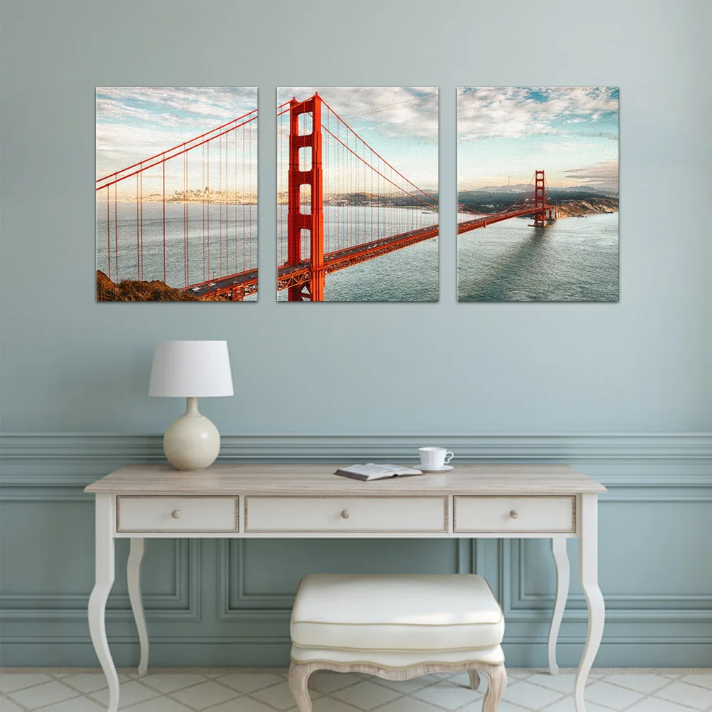 3D San Francisco Golden Gate Bridge Picture Frameless Bedroom Living Room Background Wall Modern Minimalist Home Decor Triptych
3D San Francisco Golden Gate Bridge Picture Frameless Bedroom Living Room Background Wall Modern Minimalist Home Decor Triptych