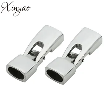1pcs Stainless Steel Silver Tone Flat Clasps Hooks Fit 10*5.5mm Leather Bracelet Necklace Connectors For Jewelry Making F5231
1pcs Stainless Steel Silver Tone Flat Clasps Hooks Fit 10*5.5mm Leather Bracelet Necklace Connectors For Jewelry Making F5231