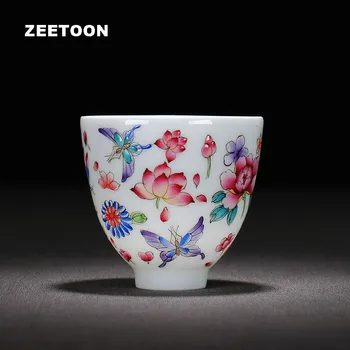 90ml Boutiques Jingdezhen Ceramic Color Enamel Porcelain Flower Butterfly Teacup Master Cup Tea Set Tea Bowl Vintage Home Decor
90ml Boutiques Jingdezhen Ceramic Color Enamel Porcelain Flower Butterfly Teacup Master Cup Tea Set Tea Bowl Vintage Home Decor