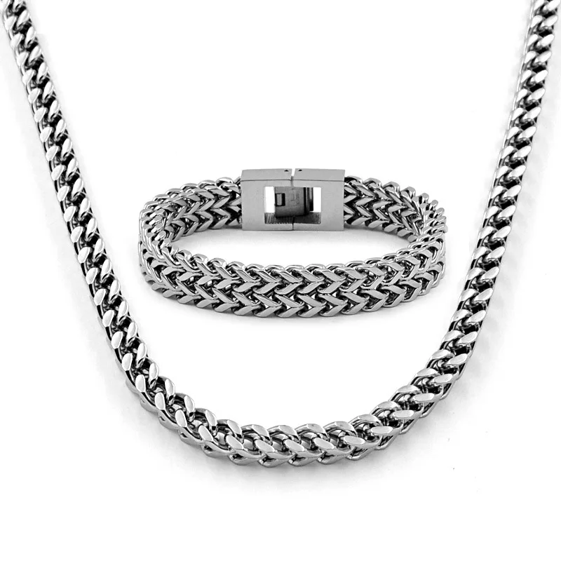 BLEUM CADE European Men 4 Colour Stainless Steel Franco Box Chain Necklace Bracelet
BLEUM CADE European Men 4 Colour Stainless Steel Franco Box Chain Necklace Bracelet